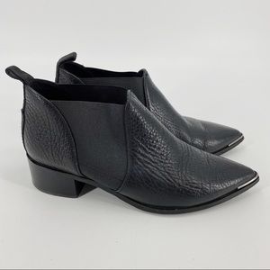 Acne black Jensen ankle pointed toe boots
